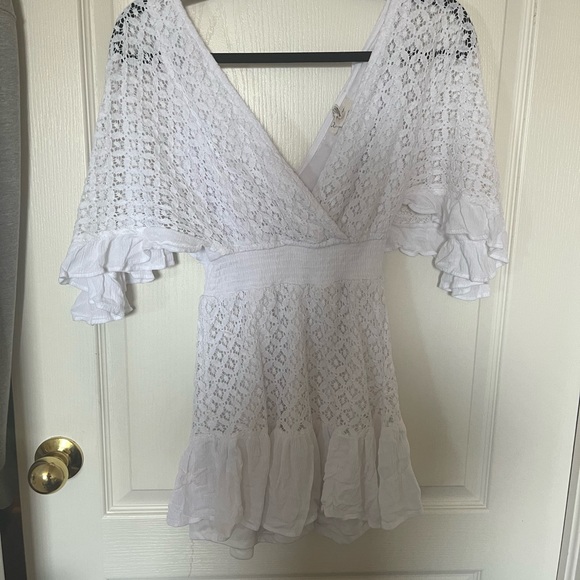 White Lace Romper - Picture 3 of 4